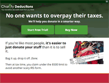 Tablet Screenshot of charitydeductions.com